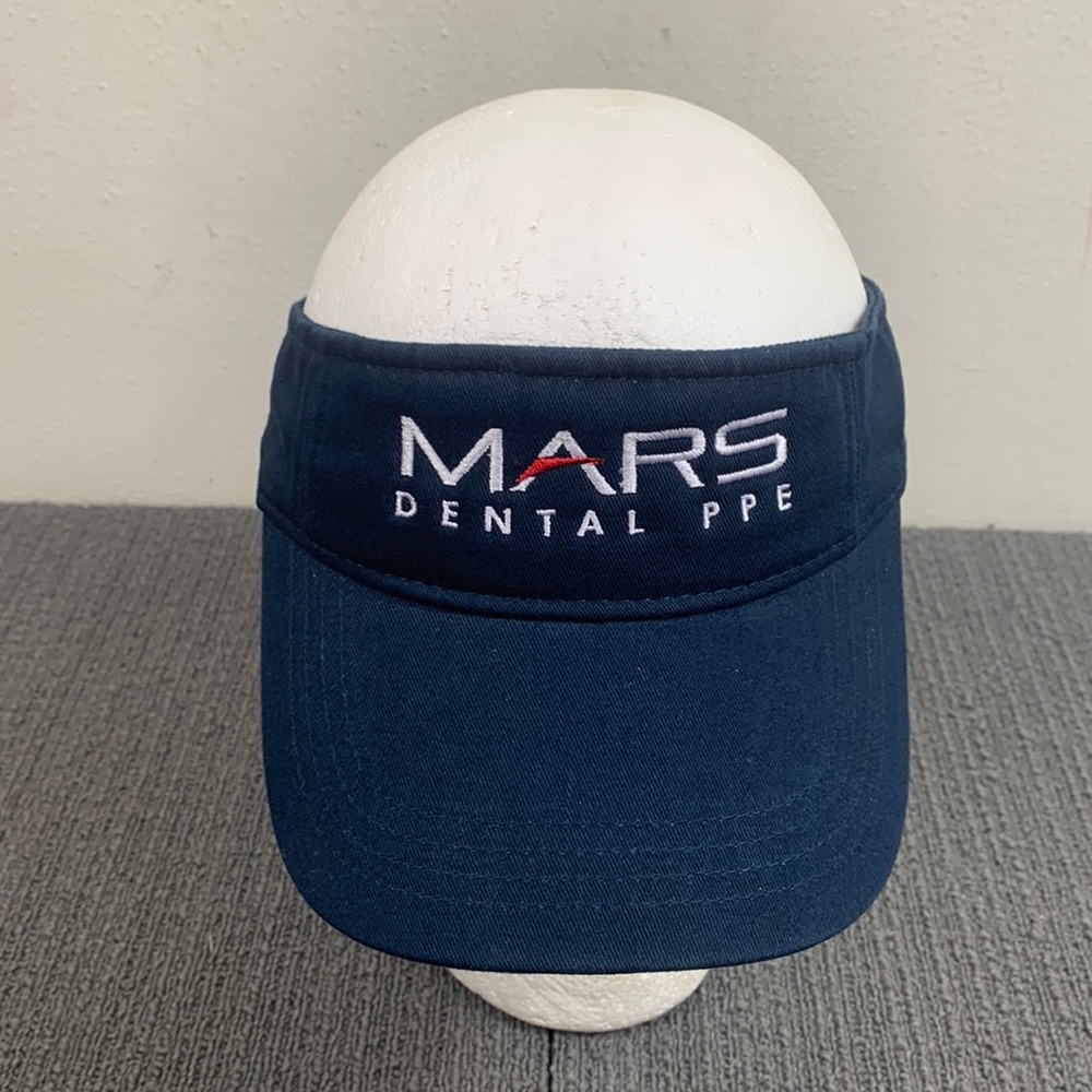 Mars Dental PPE Visor Unisex Adjustable Navy Blue Strapback Cap